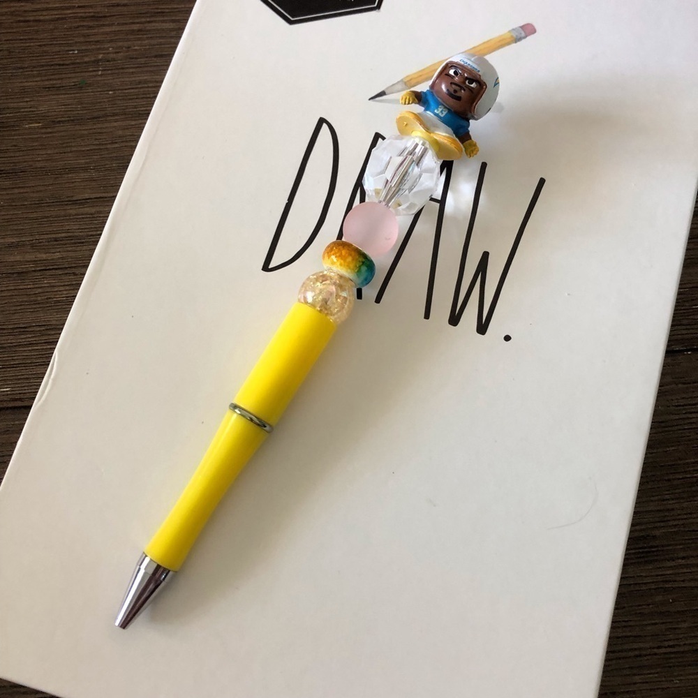 NFL Football player handmade beaded pen
